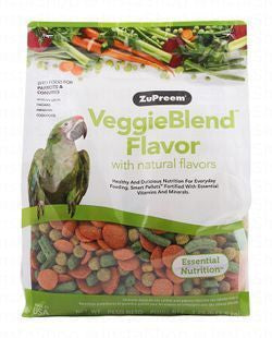 Zupreem Veggie Blend Bird Food for Parrots & Conures