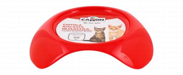 Camon XS Red 90ml Plastic Pet Bowl