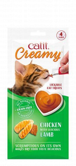 Catit Creamy Lickable Cat Treats with Chicken & Lamb