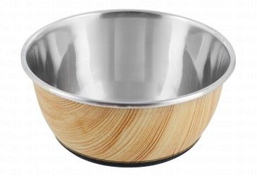Camon Selecta Medium Brown 500ml Steel Pet Bowl