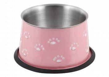 Camon Medium Pink 500ml Stainless Steel Pet Bowl