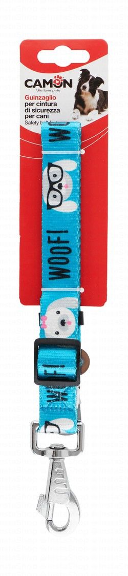Camon Blue Printed Dog Car Seat Belt (70x2.5cm)