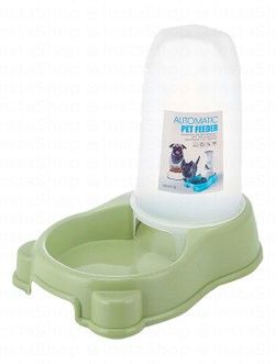 Petbroo Light Green Pet Food & Water Dispenser (27.2x17.6x24cm)