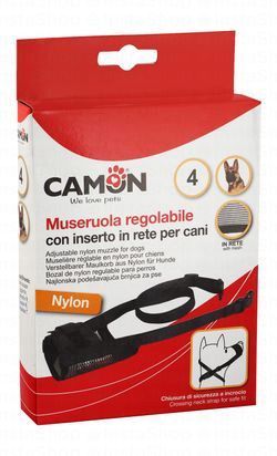 Camon XL Black Nylon Dog Muzzle Size 4
