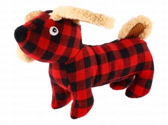 Camon Black & Red 25cm Squeaky Dog Plush Toy