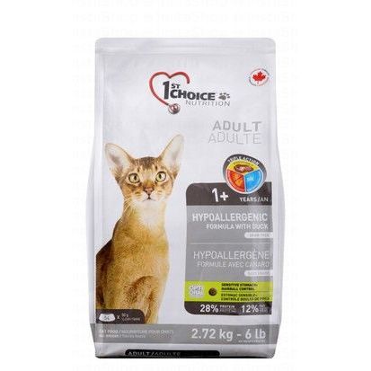 1st Choice Hypoallergenic Dry Food with Duck for Adult Cats (1+ Years)