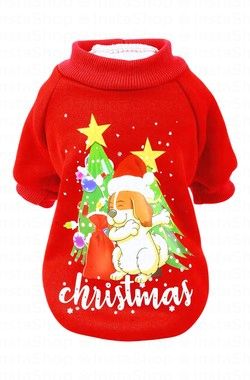 Seasopet Medium Red Christmas Dog Sweater (35x47cm)