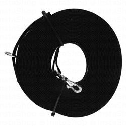 Camon Long Black Nylon Dog Leash (10mx1.5cm)