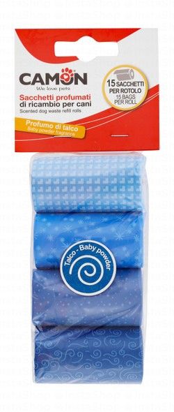 Camon Blue Dog Poop Bags Baby Powder Scent