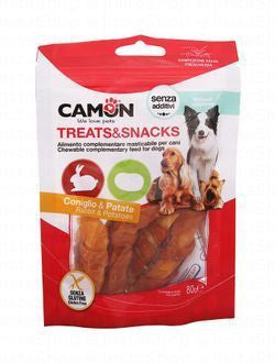 Camon Treats & Snacks Potatoes Sticks Wrapped with Rabbit for Dogs