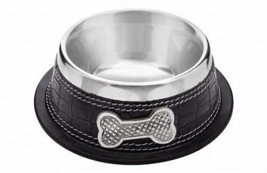 Camon Black 330ml Stainless Steel Pet Bowl