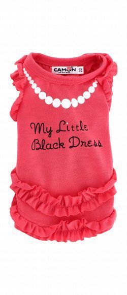 Camon My Little Black Dress Pink 22cm Printed Dog Dress