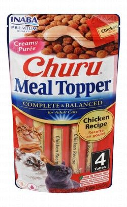 Inaba Churu Creamy Puree Meal Toppers with Chicken for Adult Cats