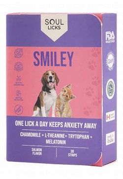 Soul Licks Smiley Anxiety Away Pet Strips Salmon Flavor