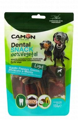 Camon Light Assorted Bone Shaped Dental Treats for Small Breed Adult Dogs