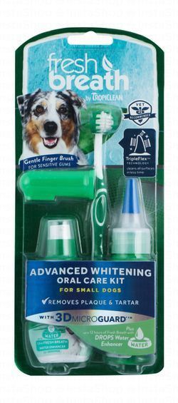 Tropiclean Fresh Breath Advanced Whitening Oral Care Kit for Small Dogs