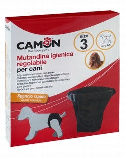 Camon Black 45cm Adjustable Microfiber Dog Pants Size 3