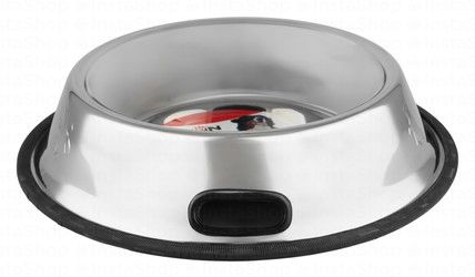 Camon Silver 23cm 2.3L Stainless Steel Pet Bowl