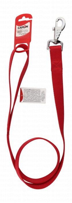 Camon Red Nylon Dog Leash (100x2.5cm)