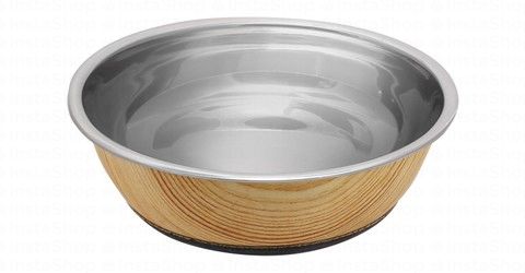 Camon Selecta Medium Brown 350ml Steel Pet Bowl