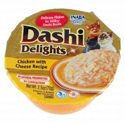 Inaba Dashi Delights Chicken Flakes Cat Treat with Cheese