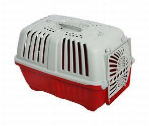 Pratiko Red Pet Carrier Crate (48x32x35cm)