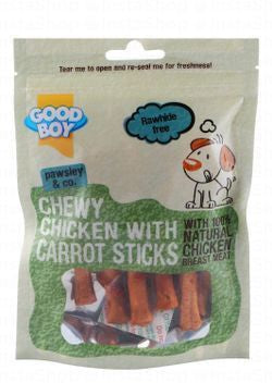 Good Boy Pawsley & Co. Chewy Carrot Stick Dog Treats with Chicken