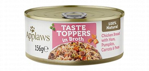 Applaws Taste Toppers Wet Dog Food with Chicken, Ham & Vegetables in Broth