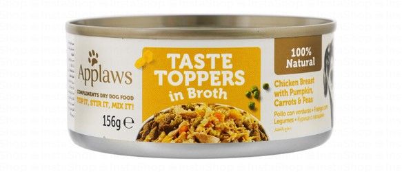 Applaws Taste Toppers Wet Dog Food with Chicken Breast, Pumpkin & Carrots in Broth