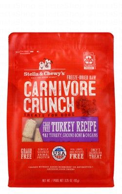 Stella & Chewy's Carnivore Crunch Freeze-Dried Raw Dog Treats with Turkey