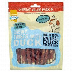Good Boy Low Fat Chewy Twist Dog Treats with Duck